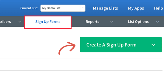 Create signup form