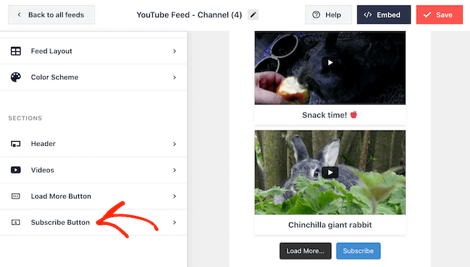 Adding a subscribe button to a video gallery
