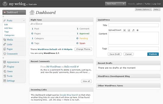 WordPress 2.7