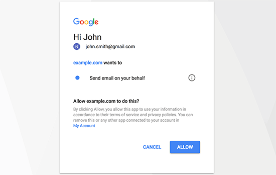 Consenti Gmail