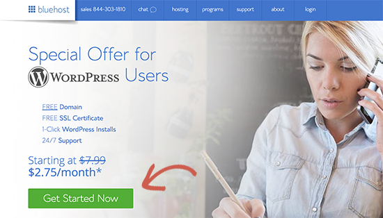 Get started with Bluehost