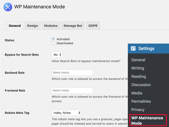 How do I put Woocommerce in maintenance mode?