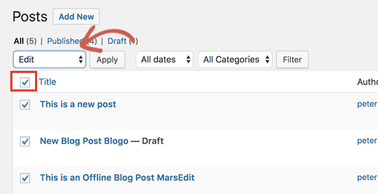 Select all posts