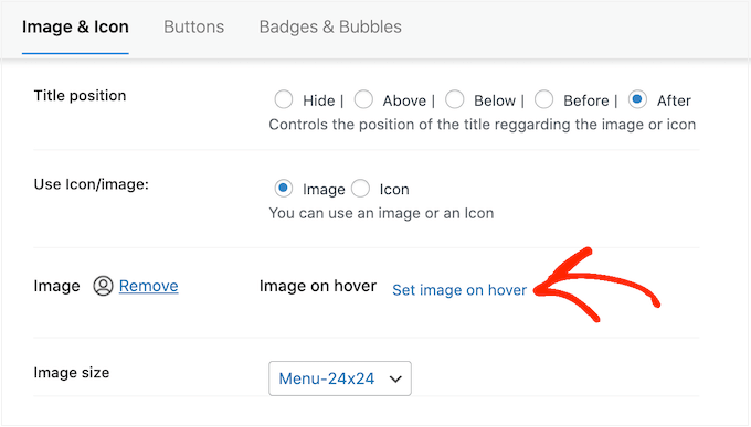 Adding an 'on hover' animation a WordPress image icon