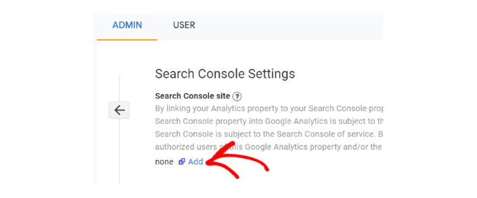 Add search console