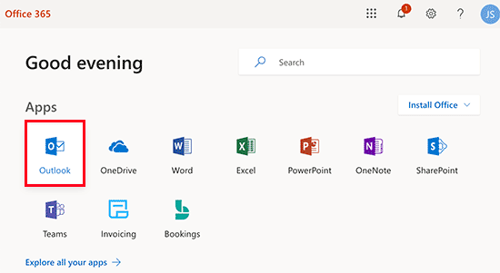 在Office 365中使用Outlook应用程序
