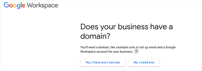 Choose your business domain name