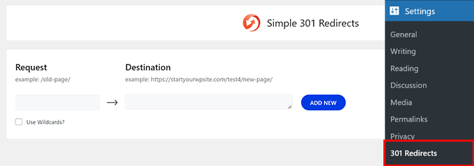 Simple 301 redirects