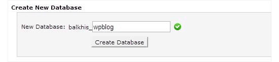 Создать базу данных