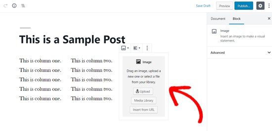 Image Block Added to WordPress