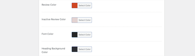 Change review box color scheme