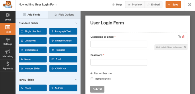 WPForms Form Builder