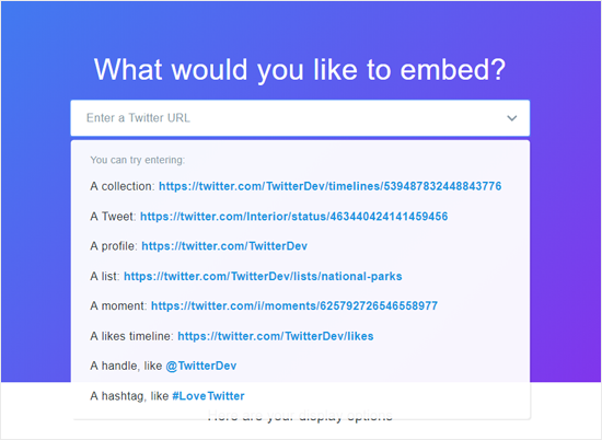 Twitter Publish for Embedding Tweets into Websites
