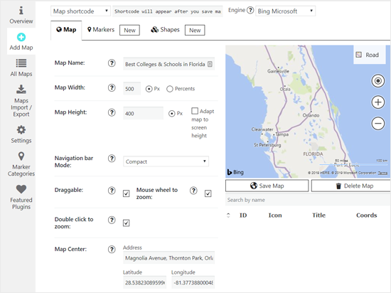 Thêm bản đồ Bing bằng cách sử dụng plugin
