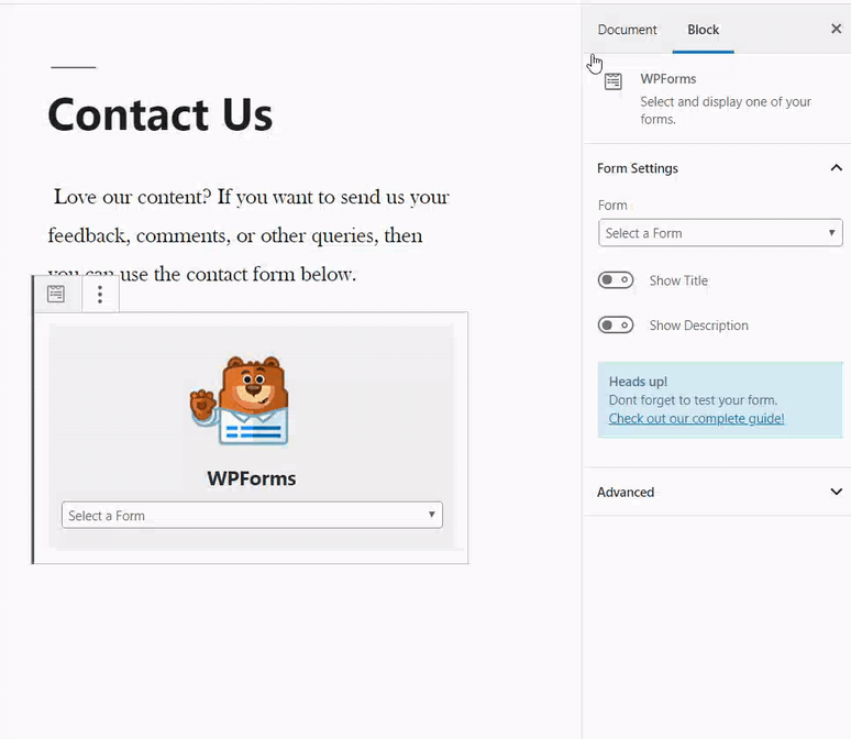 WPForms ile WordPress Sayfasına İletişim Formu Ekleme