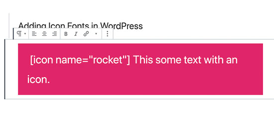 Добавление шорткода шрифта иконки в WordPress