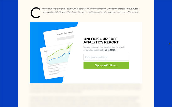 Gated content to boost email sign ups