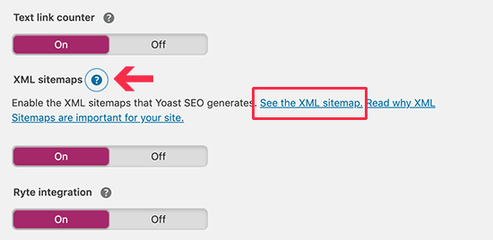 View XML Sitemap created by Yoast SEO plugin