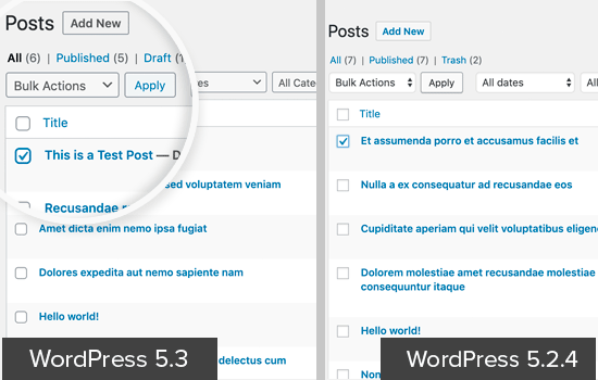 Campi modulo nell'interfaccia utente di WordPress 5.3