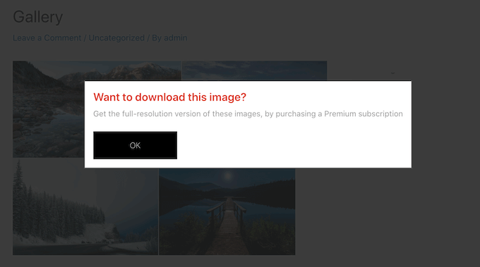 Showing a popup on right-click