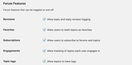 Add remove forum features