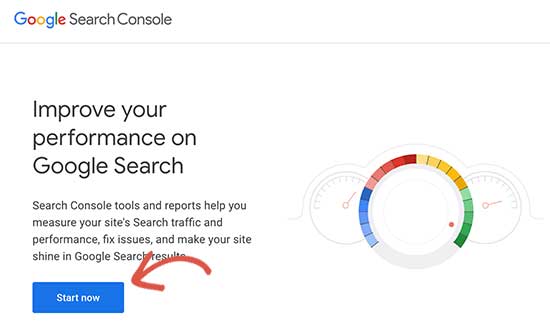 Inicie o Google Search Console 