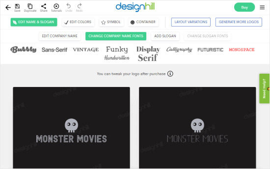Logos created with Designhill for Monster Movies