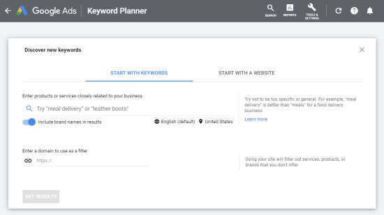 Google Ads Keyword Planner