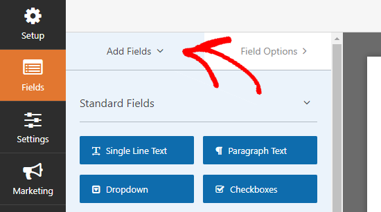 Adding new fields to your volunteer form