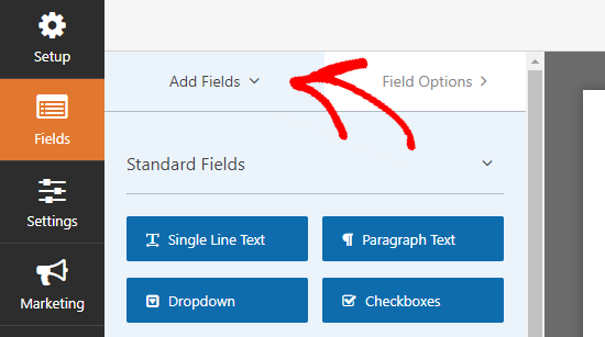 Volunteer Form Add New Fields