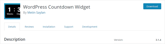 Плагин WordPress Countdown Widget