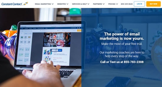 Autoresponder tool Constant Contact's website