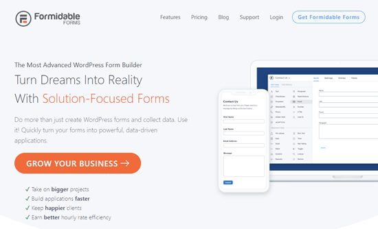 Formidable Forms data visualization plugin