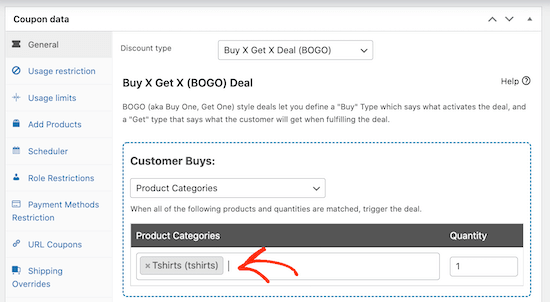 Creating a BOGO coupon code for WooCommerce eCommerce store