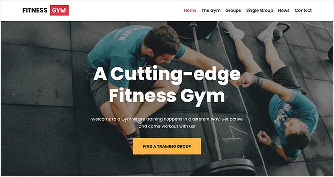 Neve fitness theme for WordPress