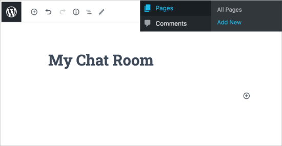 Create your chat room page
