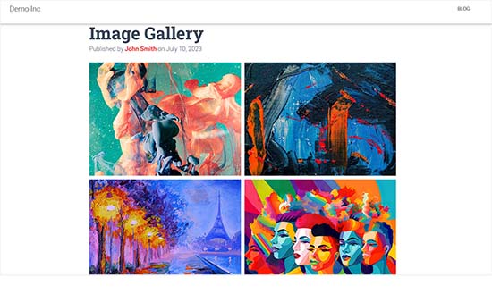 Vista previa de imágenes una al lado de la otra