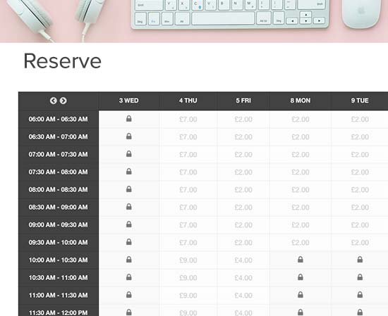 Adding reservation table for delivery slots