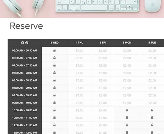 Reservation Table