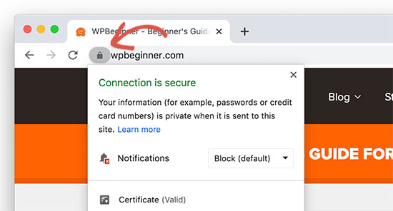 Icona lucchetto che indica un sito Web utilizzando il protocollo SSL HTTPs