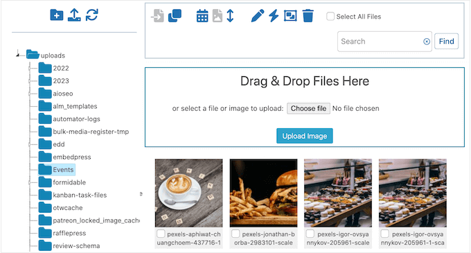 How to organize files in the WordPress media library