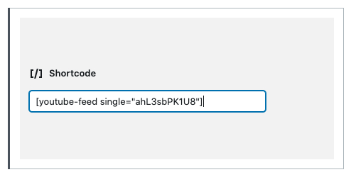 Shortcode inserito