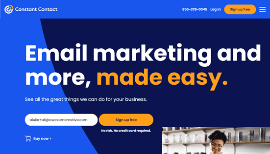 وب سایت Constant Contact
