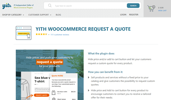 YITH WooCommerce Richiedi un preventivo