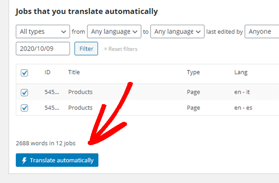 Bulk Translate Automatically