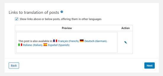 Link Translation Post Setup Wpml