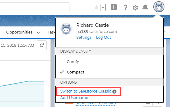 Switch To Salesforce Classic