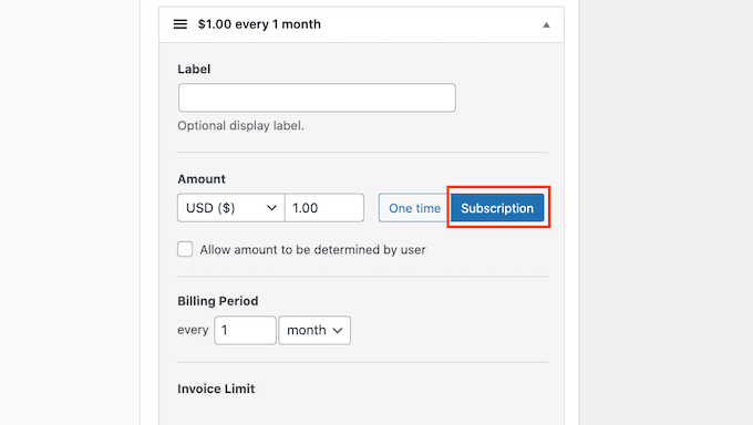 Создание подписки с помощью WP Simple Pay