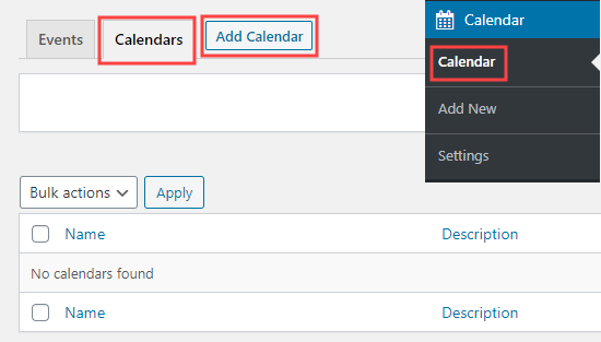 Aggiunta di un nuovo calendario in Sugar Calendar