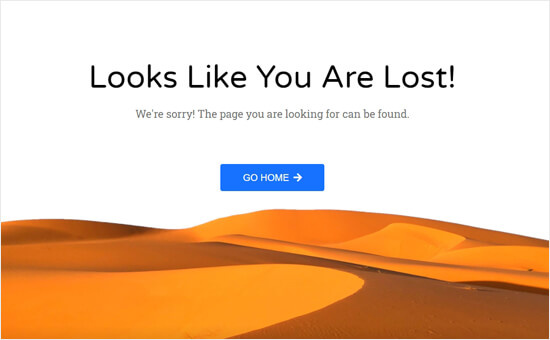 Desert error page